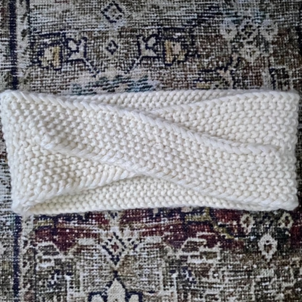 Off white winter head wrap